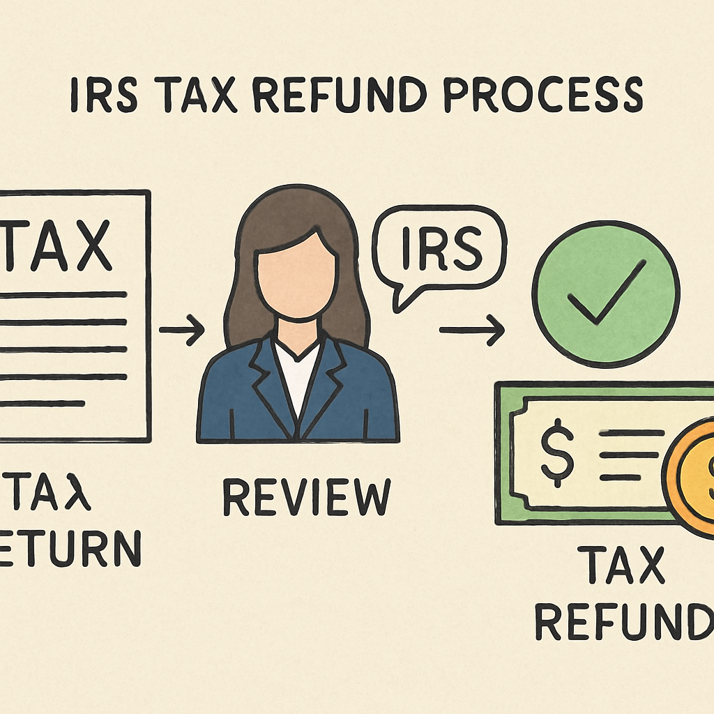 Illustration of IRS Tax Refund Process